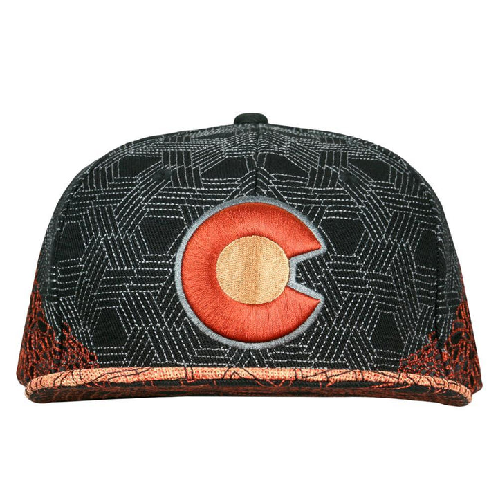 Red Rocks Black Snapback Hat