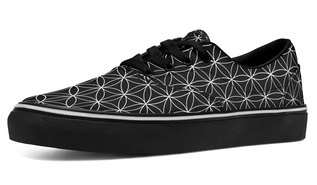 Flower of Life Black Classic Shoes