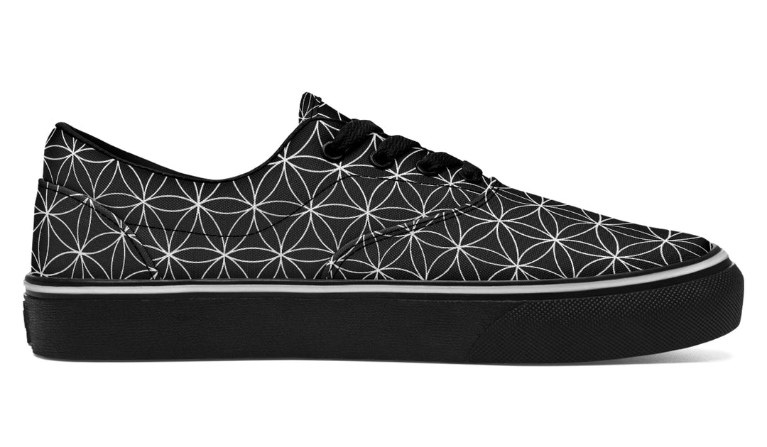 Flower of Life Black Classic Shoes