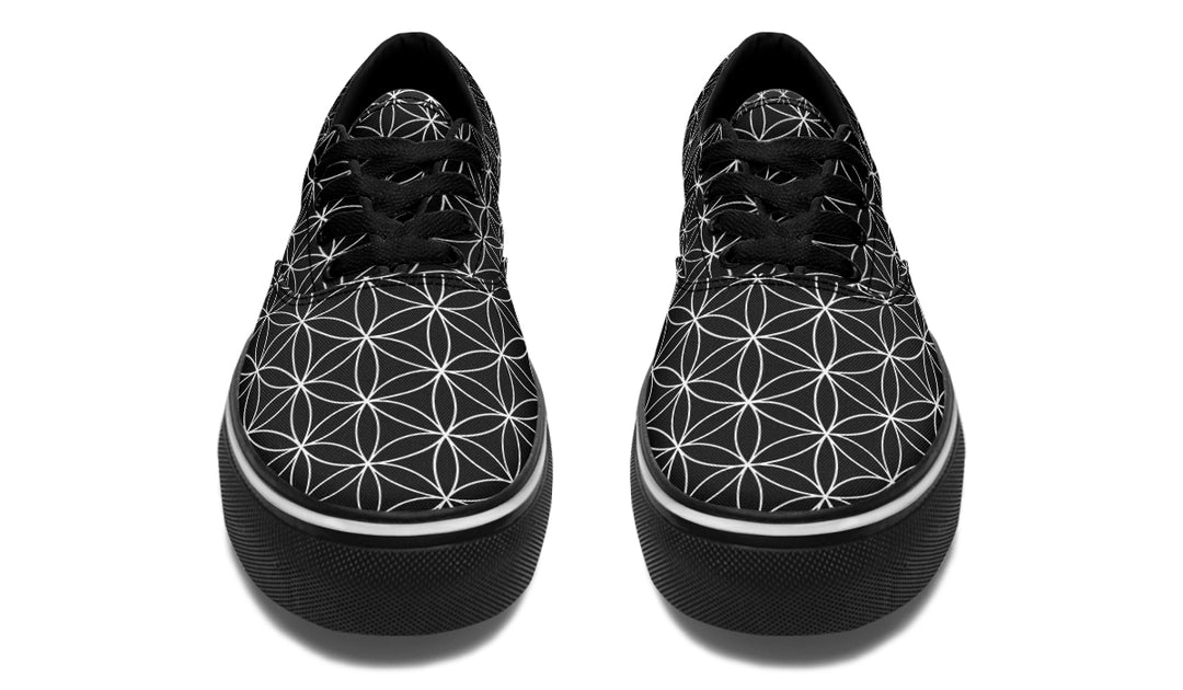 Flower of Life Black Classic Shoes