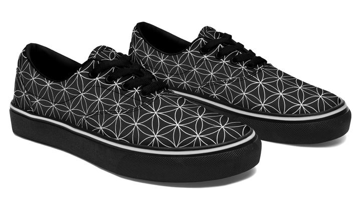 Flower of Life Black Classic Shoes