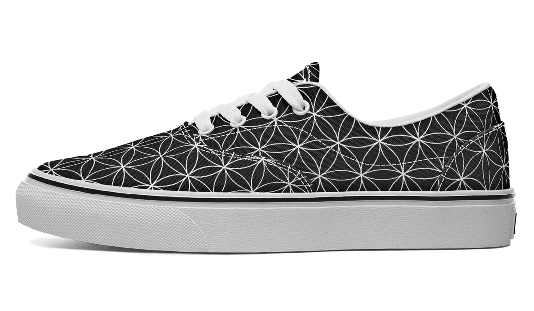 Flower of Life Black Classic Shoes