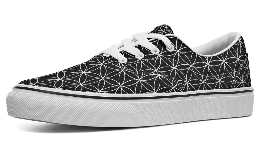 Flower of Life Black Classic Shoes