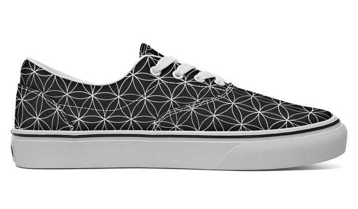 Flower of Life Black Classic Shoes