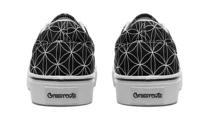 Flower of Life Black Classic Shoes