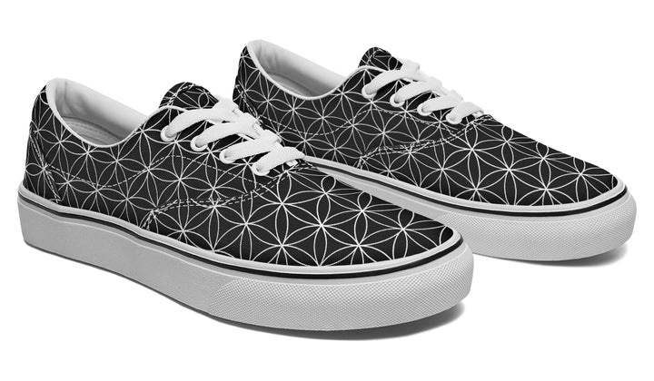 Flower of Life Black Classic Shoes