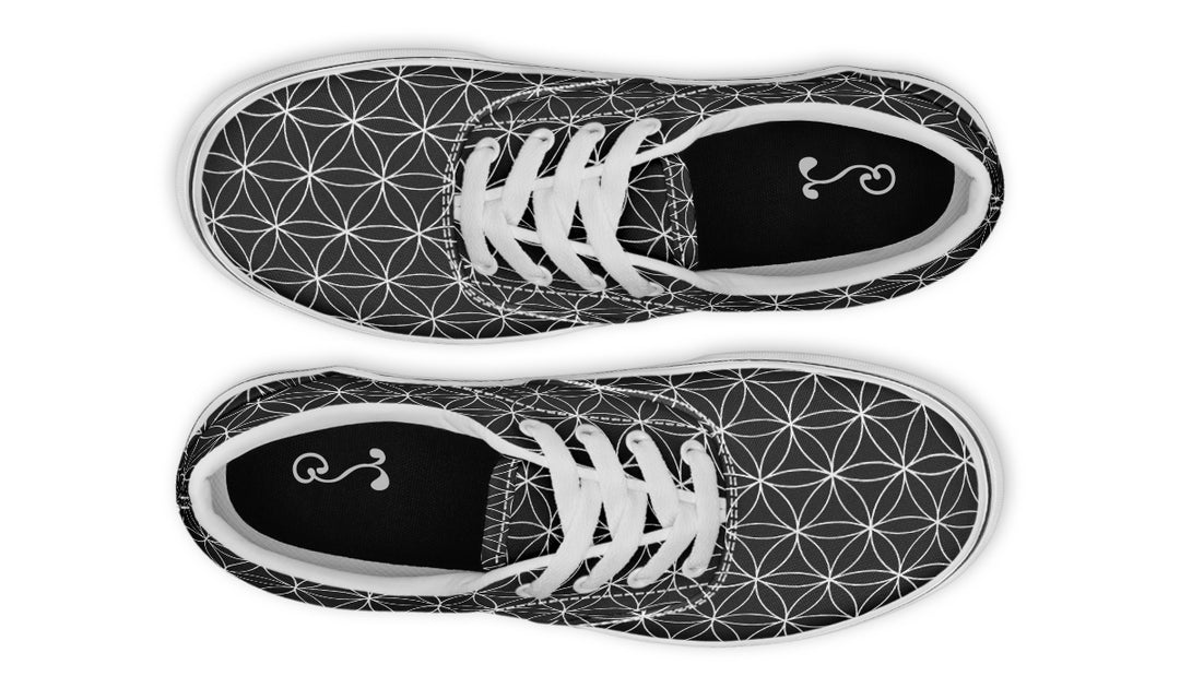 Flower of Life Black Classic Shoes