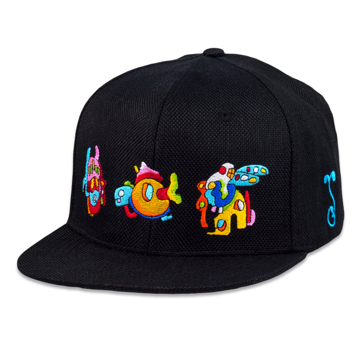 Jerry Garcia Space Container Trio Black Snapback Hat