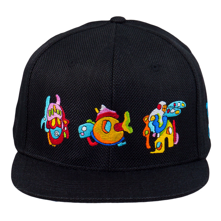 Jerry Garcia Space Container Trio Black Snapback Hat