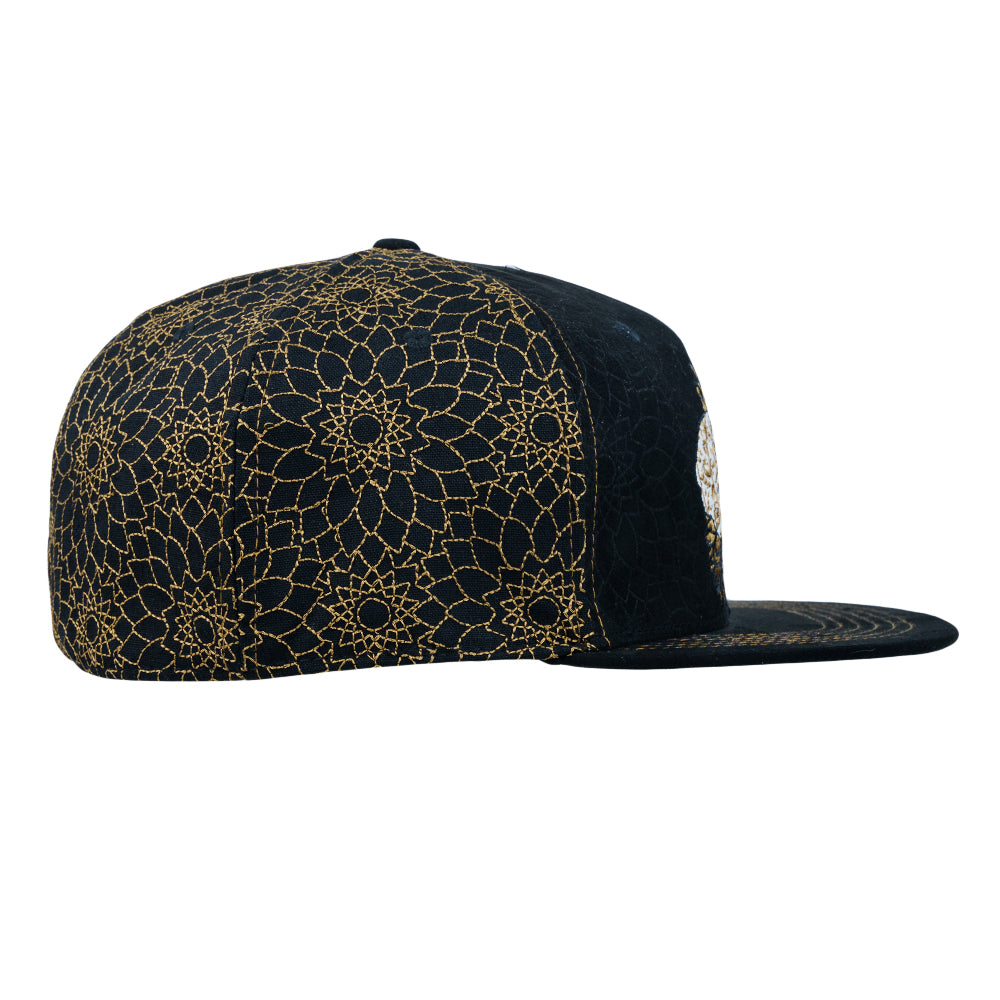 14th Anniversary Dhalia Elephant Black Fitted Hat