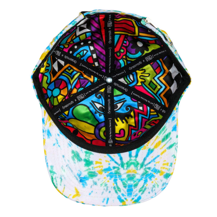 Gorra de papá con efecto tie dye de FAB Shapes