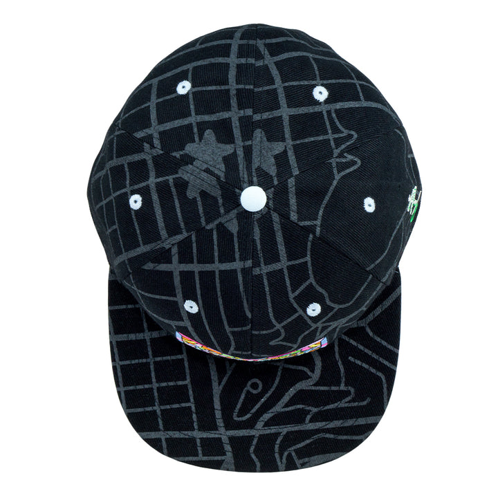 710 Ashbury Mosaic Black Fitted Hat