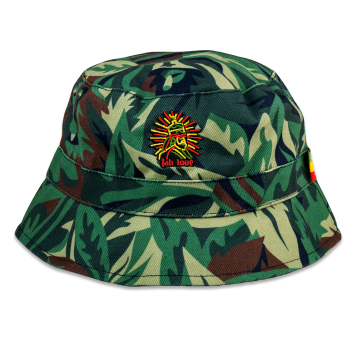 Rasta Cross Reversible Bucket Hat