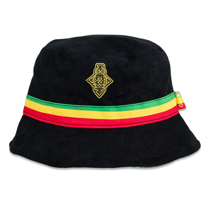 Rasta Cross Reversible Bucket Hat