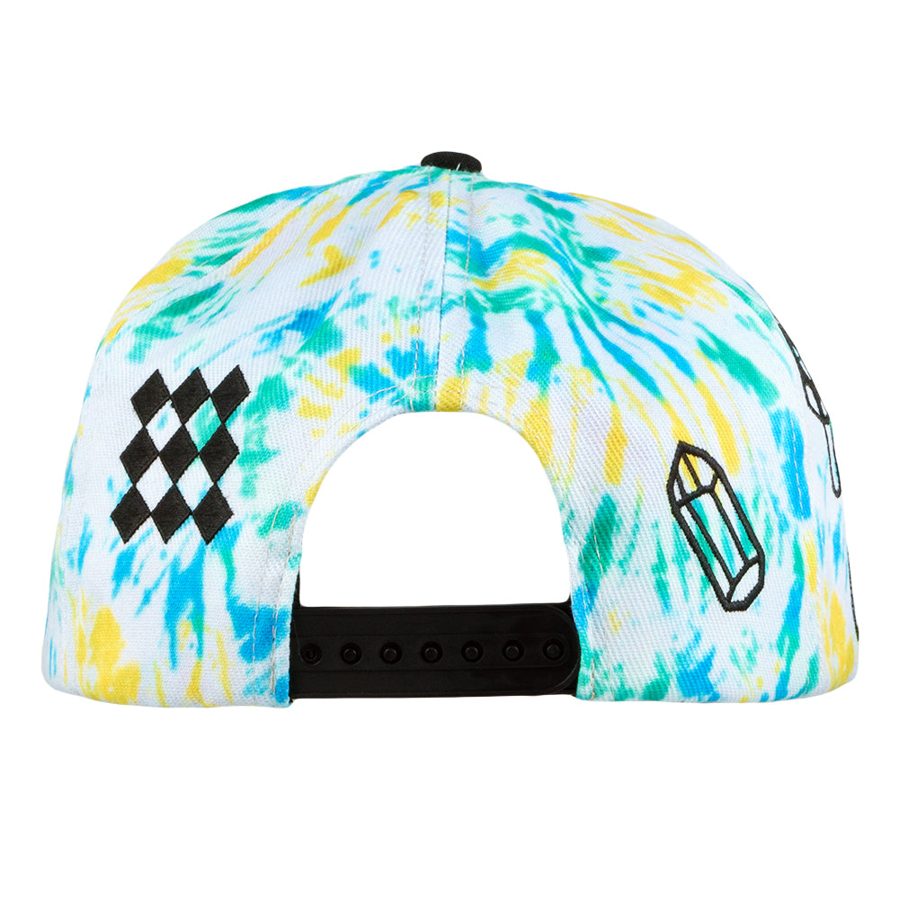 Gorra con efecto tie dye y cierre tipo snapback de FAB Shapes