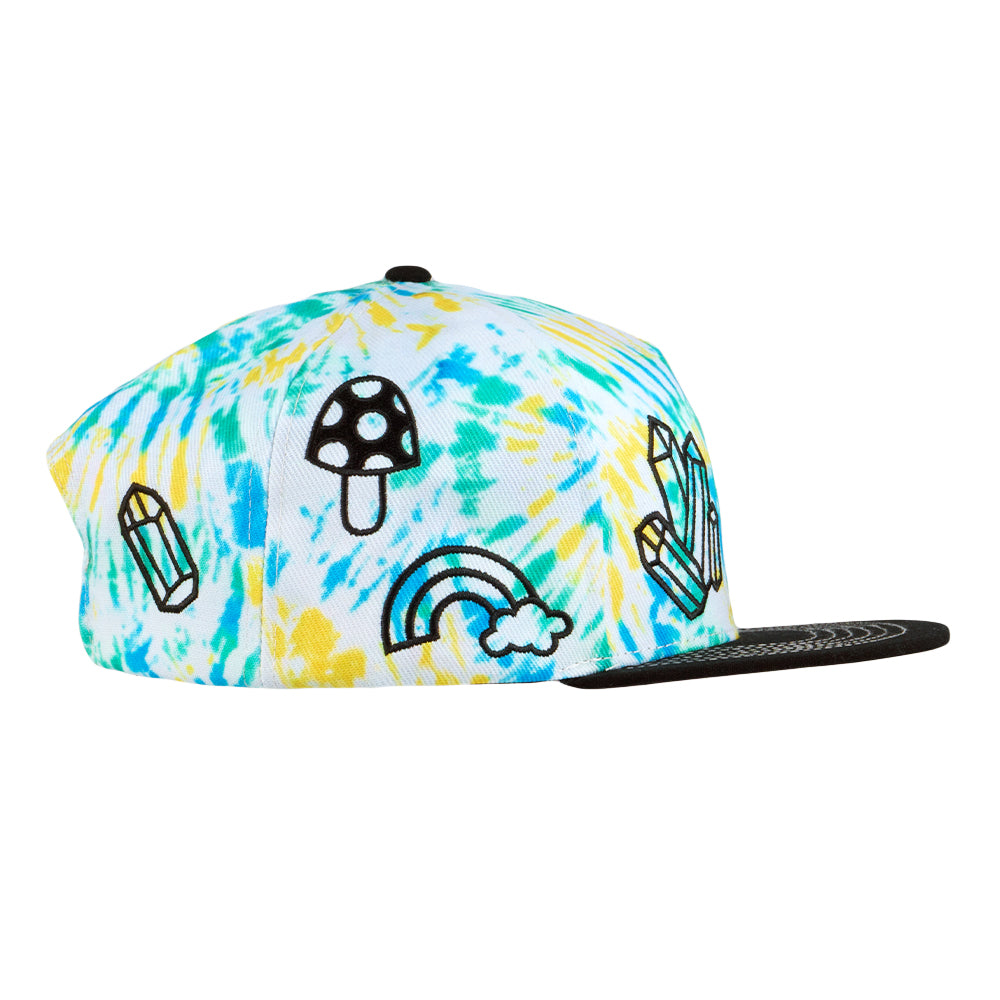 Gorra con efecto tie dye y cierre tipo snapback de FAB Shapes