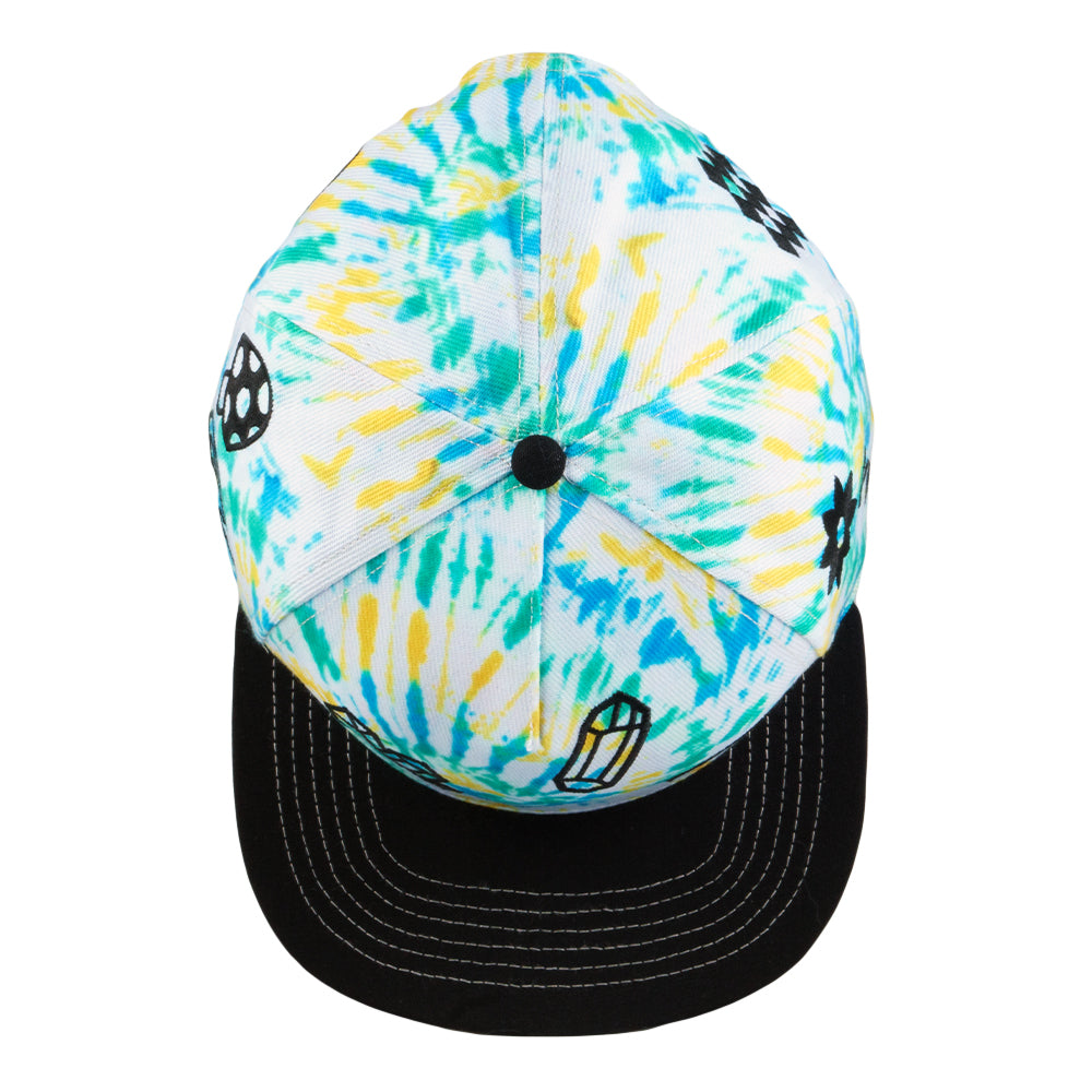 Gorra con efecto tie dye y cierre tipo snapback de FAB Shapes