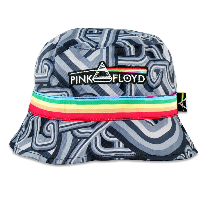 Sombrero de pescador reversible con arcoíris en color negro DSOTM V2 de Pink Floyd