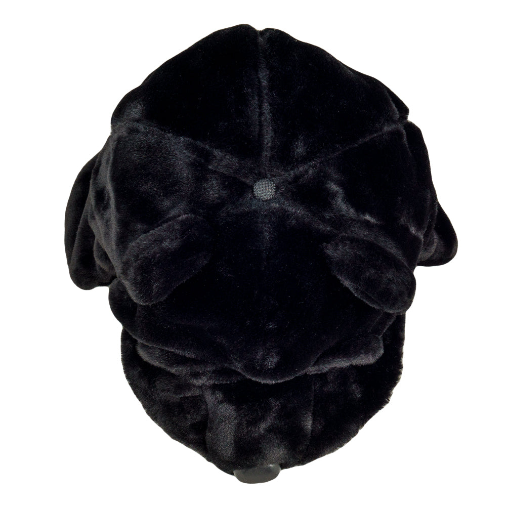 Black Bear Fur Earflap Fitted Hat