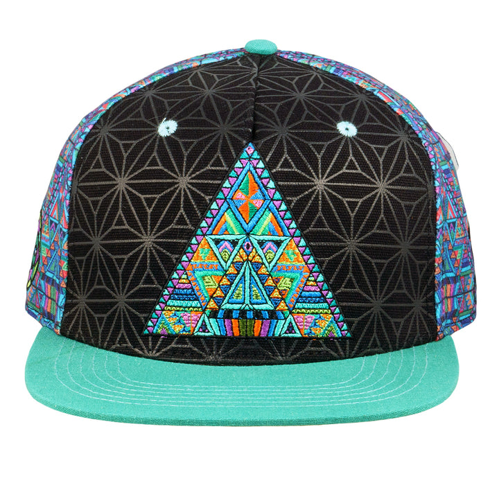 Gorra negra ajustada DMT Triangles de Chris Dyer