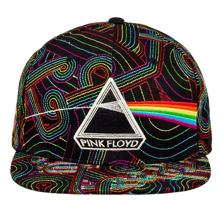 Gorra ajustada con arcoíris en color negro DSOTM V2 de Pink Floyd