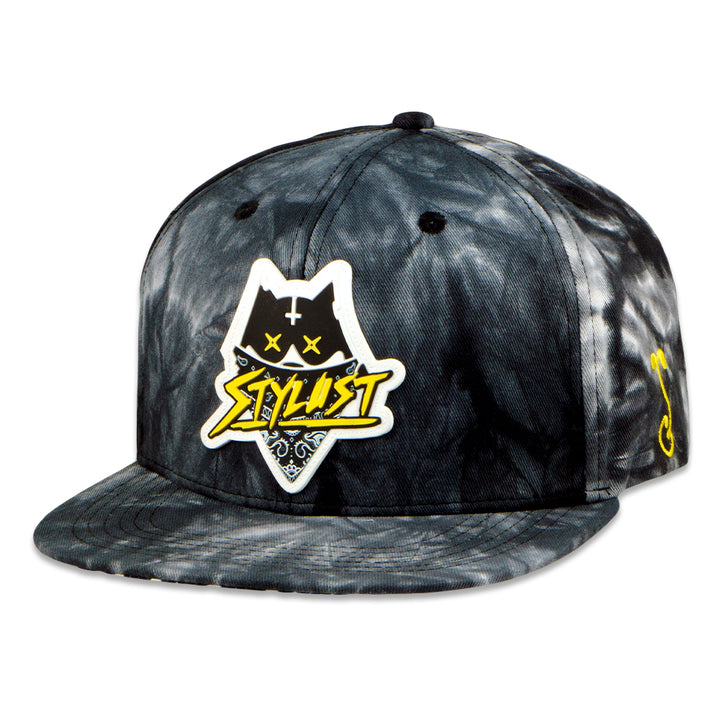 Gorra negra con bandana y diseño de gato de Stylust