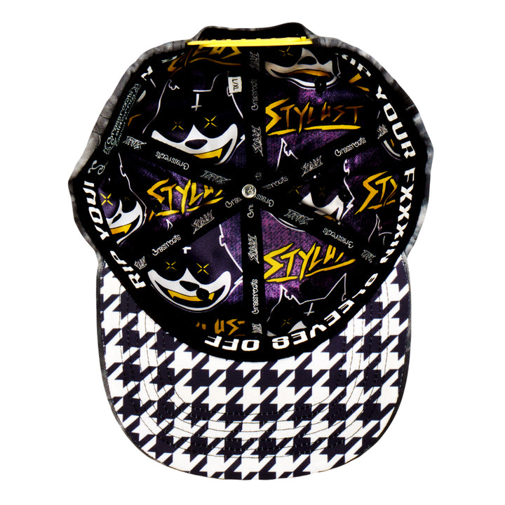 Gorra negra con bandana y diseño de gato de Stylust