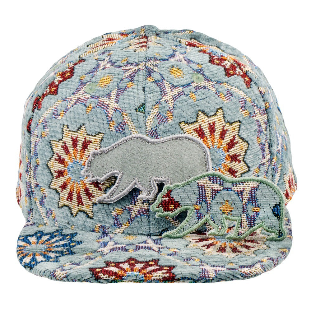 Removable Bear Gray Mosaic Fitted Hat