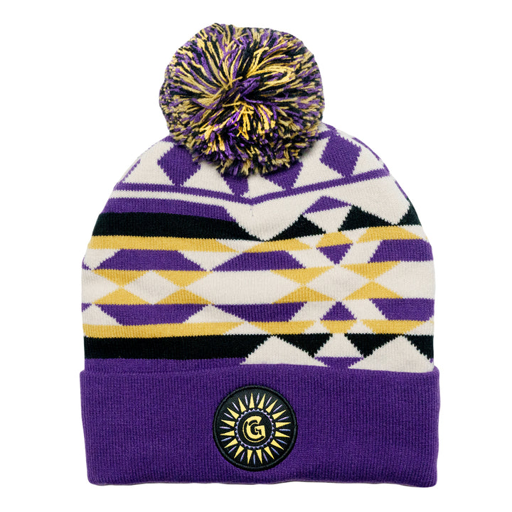 Gorro con pompón color morado Sahara 