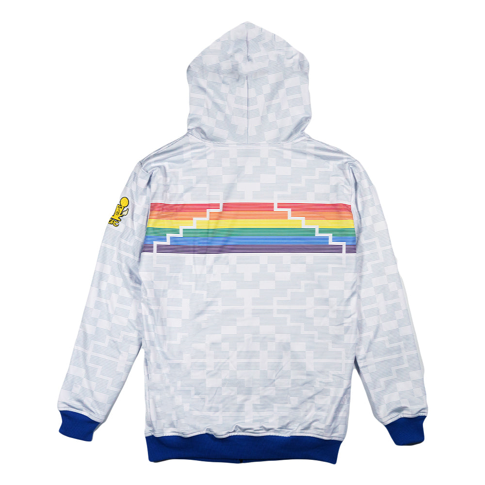 Off white hoodie discount rainbow