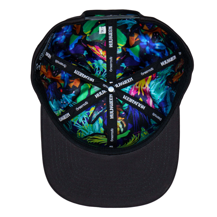 Gorra negra con visera Hulaween con degradado 