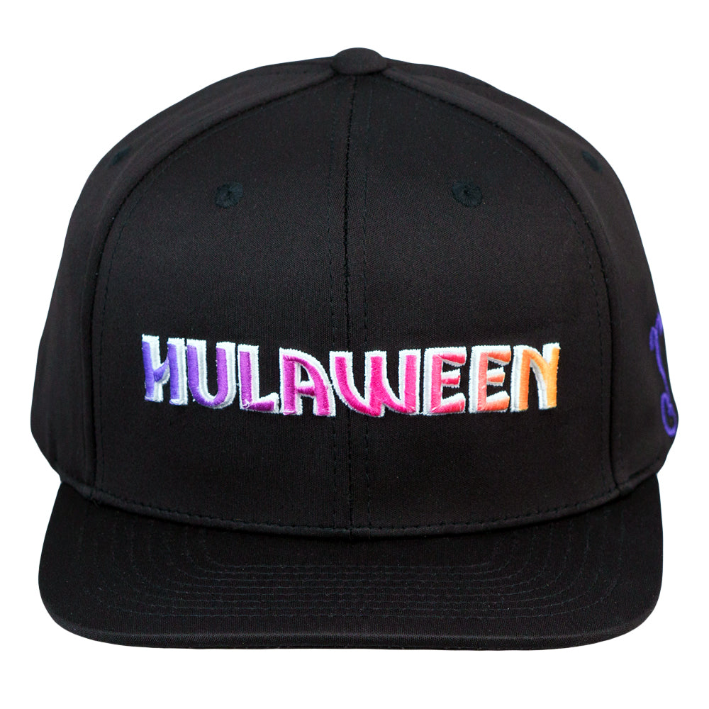 Gorra negra con visera Hulaween con degradado 