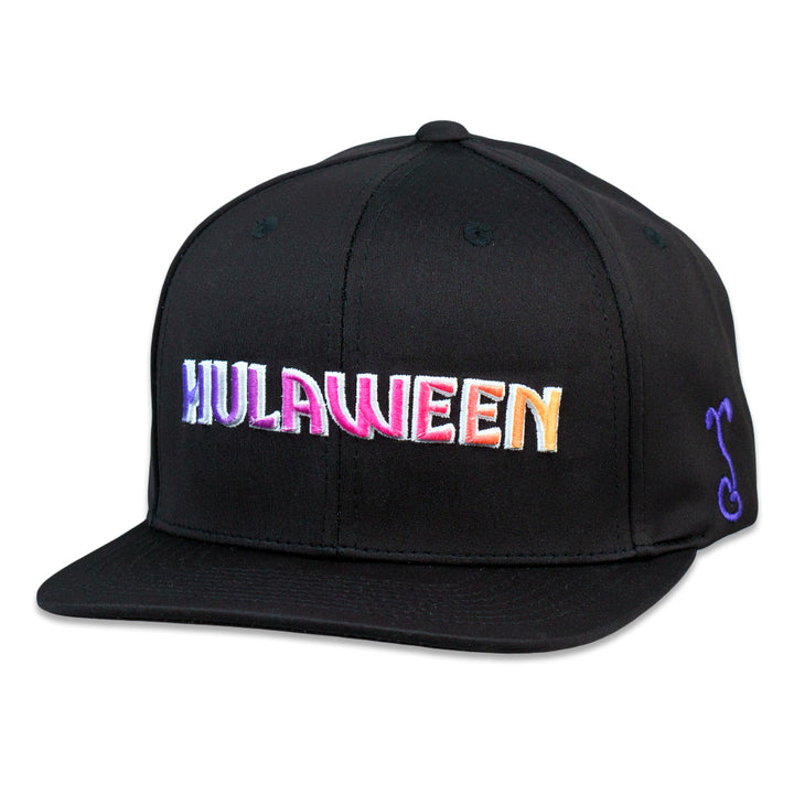 Gorra negra con visera Hulaween con degradado 