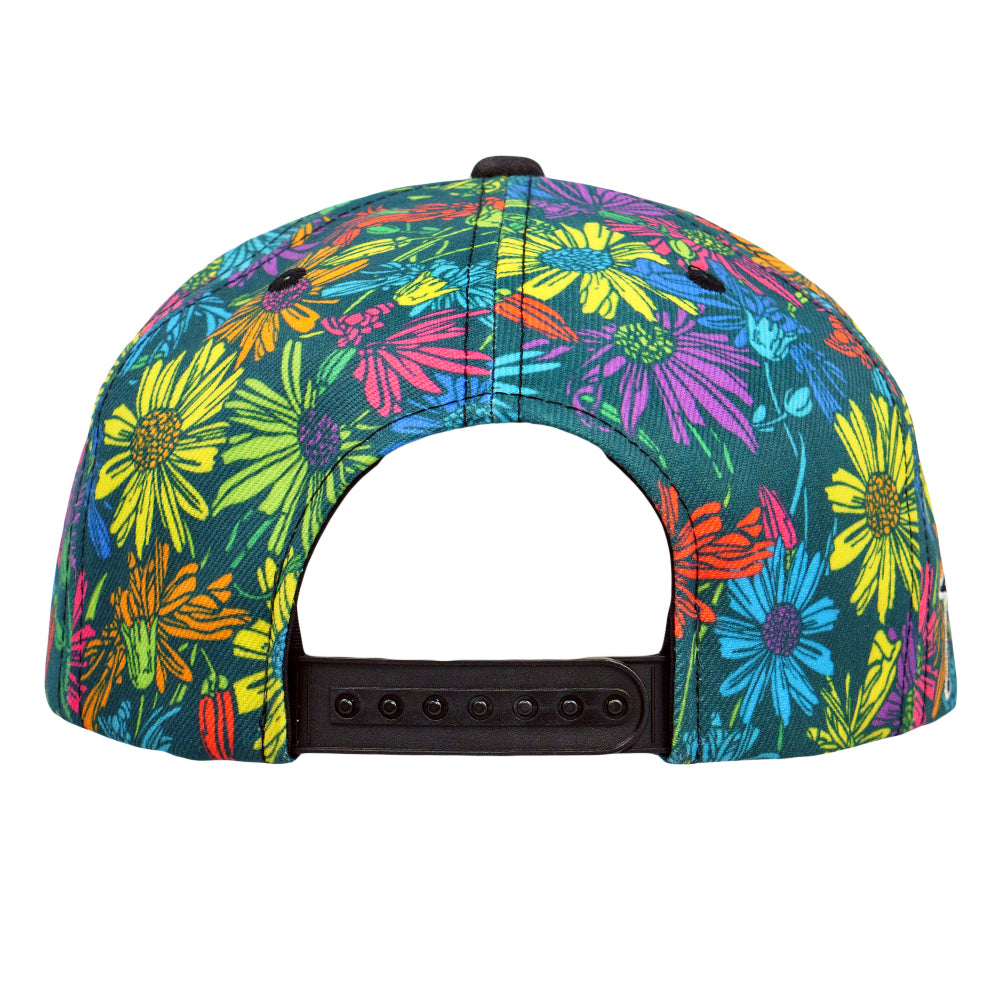 Janis Joplin Rainbow Daisies Snapback Hat