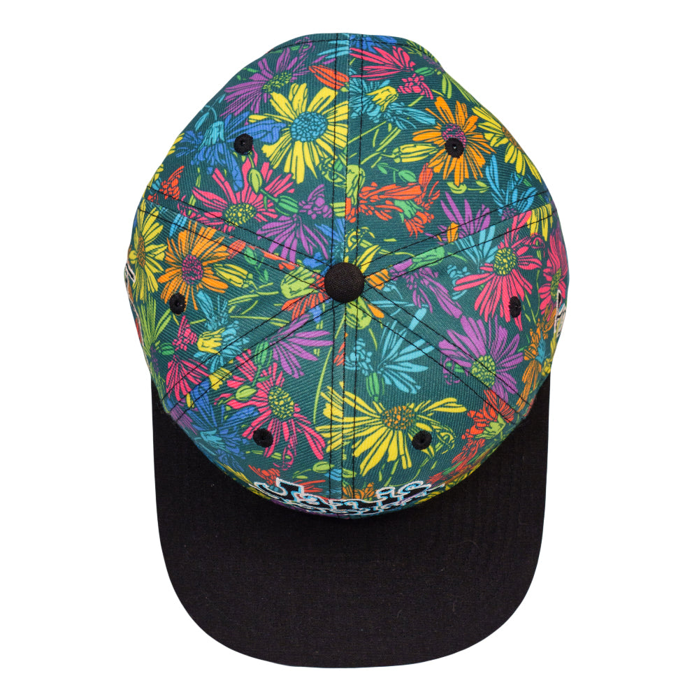 Janis Joplin Rainbow Daisies Snapback Hat