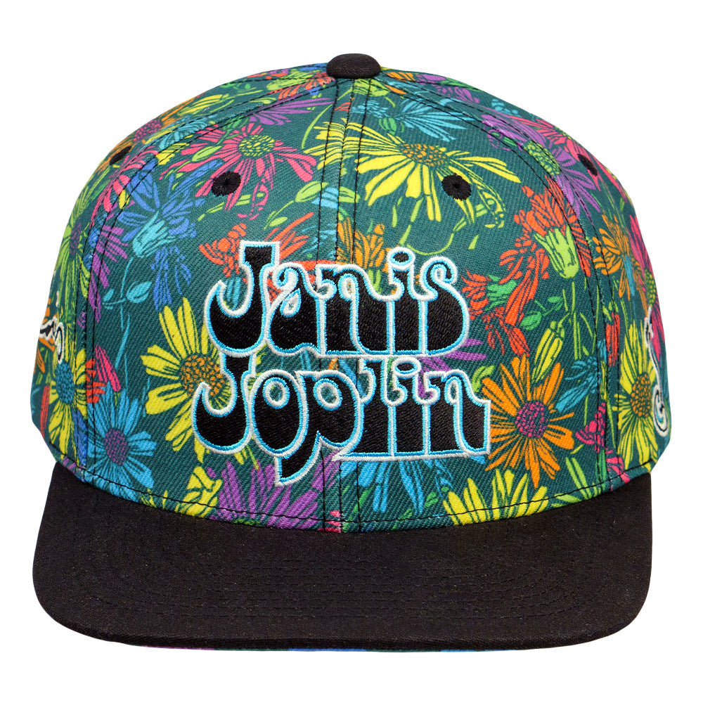 Janis Joplin Rainbow Daisies Snapback Hat