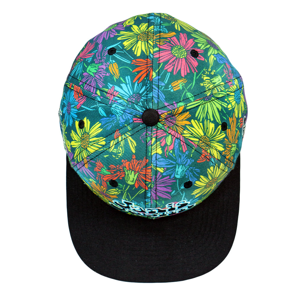 Janis Joplin Rainbow Daisies Fitted Hat