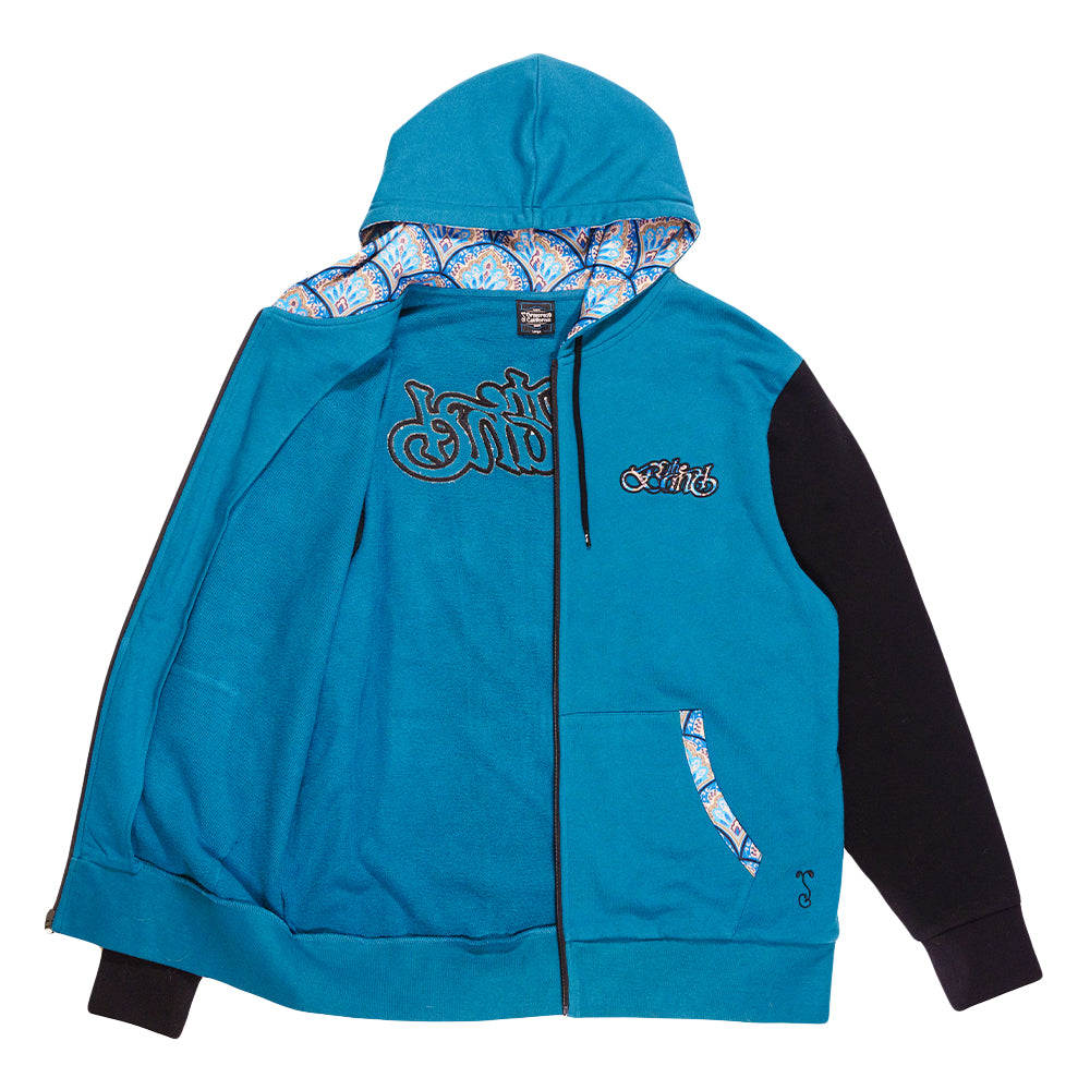 The Band Paisley Blue Zip Up Hoodie