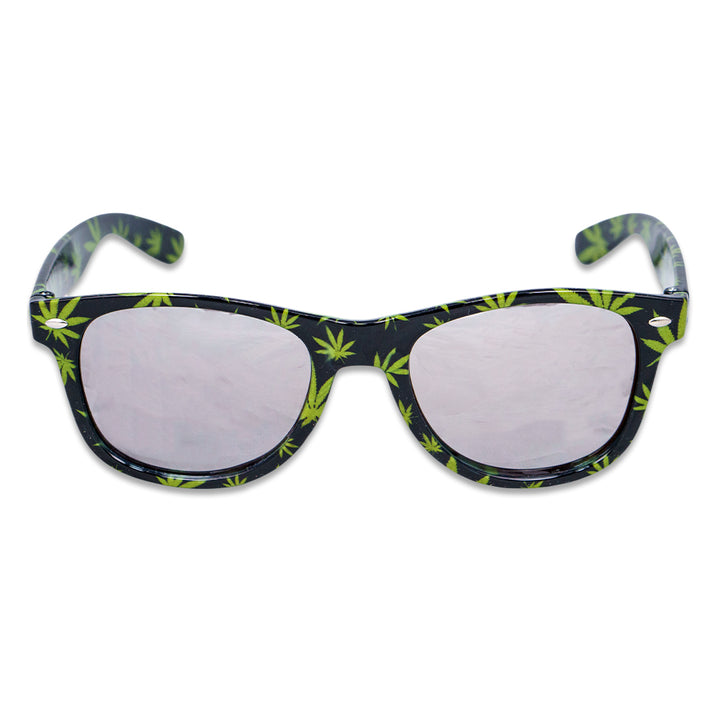 Weed Leaf Black Sunglasses