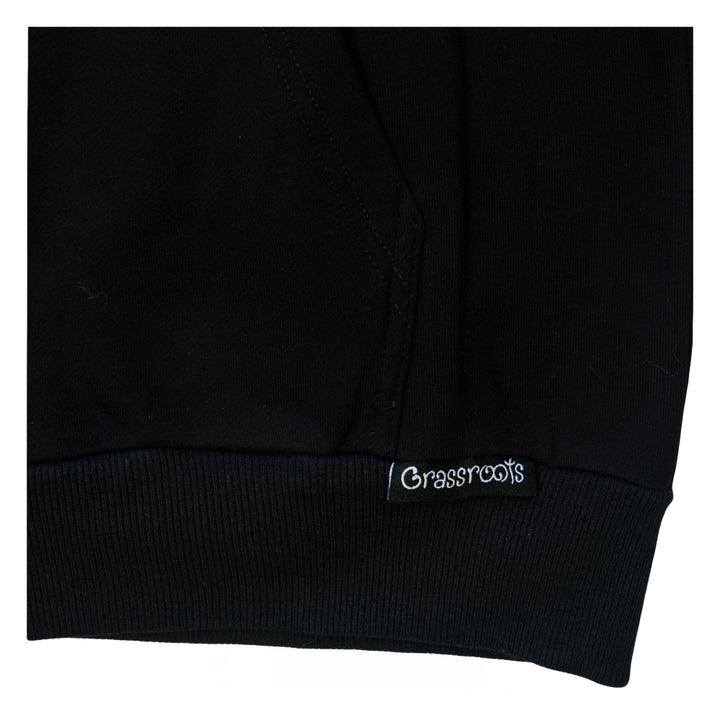 Sudadera con capucha negra alta del 15.º aniversario