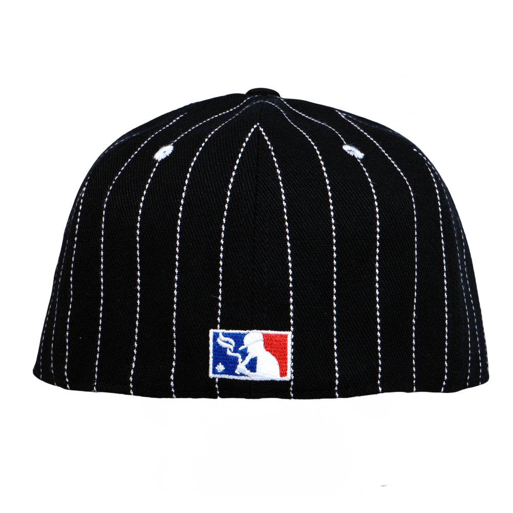 Dankees Black Pinstripe Fitted Hat