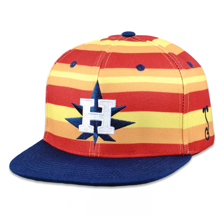 Gorra snapback de rayas naranjas de Hashstros