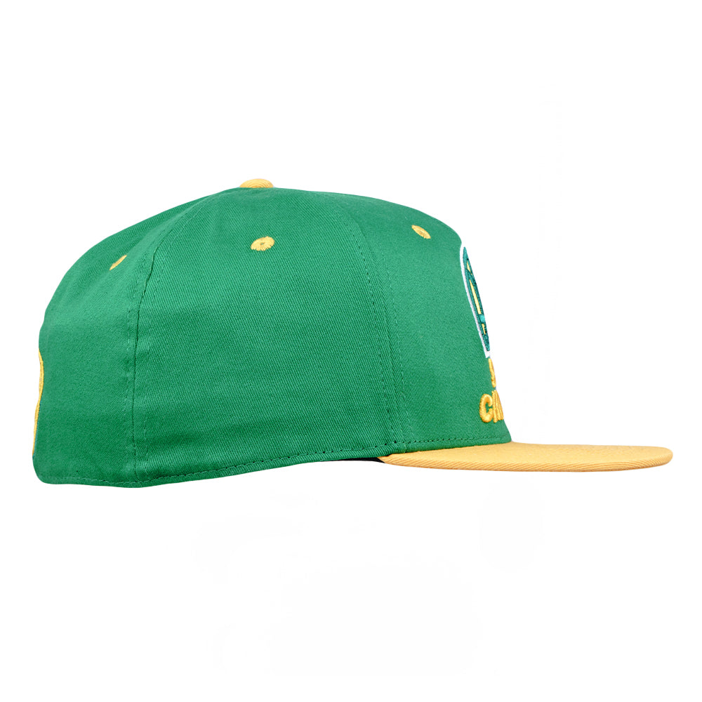 Gorro ajustado verde Super Chronics 