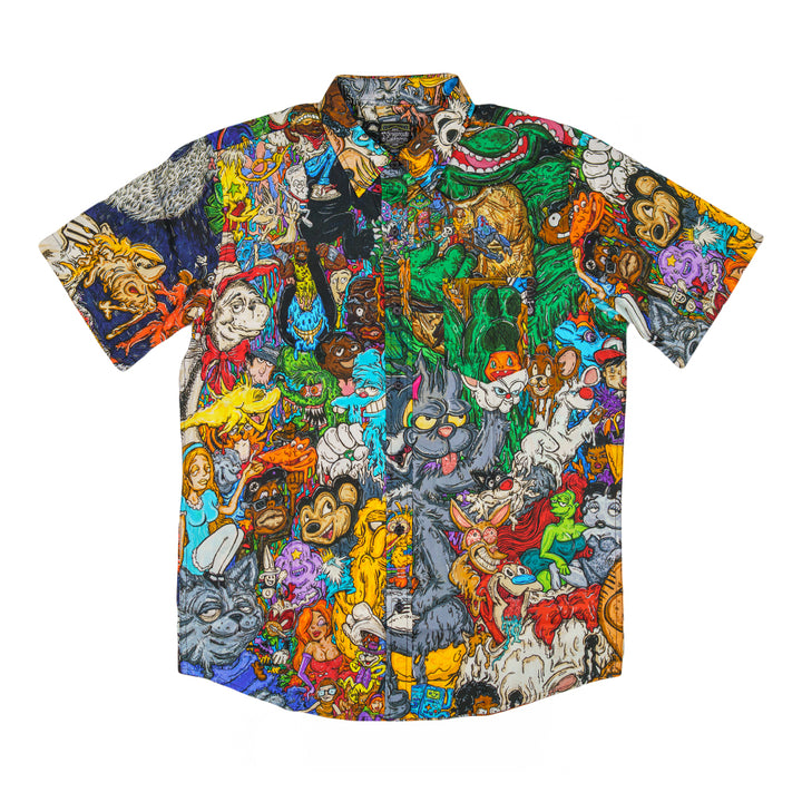 Camisa con botones de gumbo con dibujos animados de Vincent Gordon 