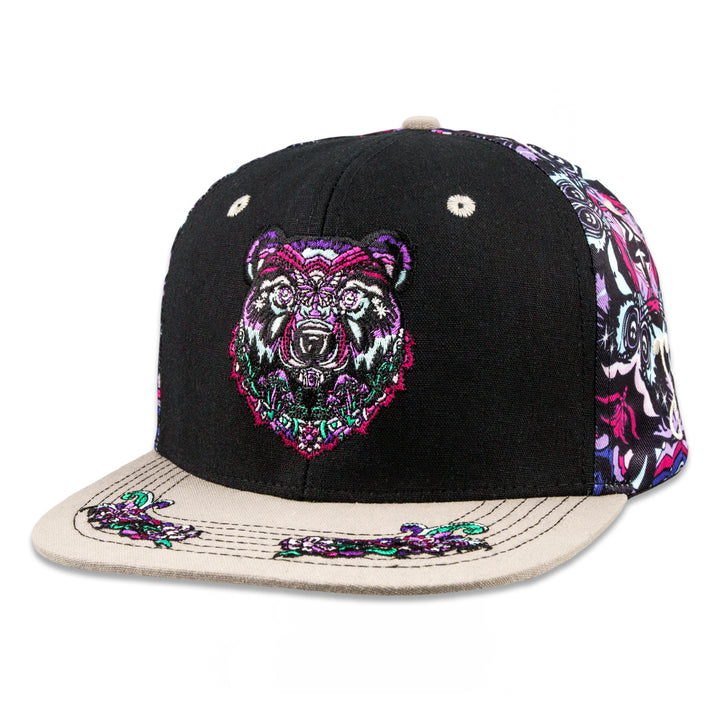 Gorra snapback con estampado floral de oso Paisley de Ellie