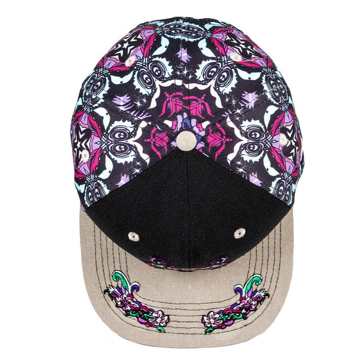 Gorra snapback con estampado floral de oso Paisley de Ellie