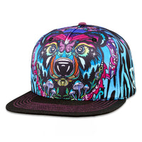 Ellie Paisley Bear Striped Snapback Hat