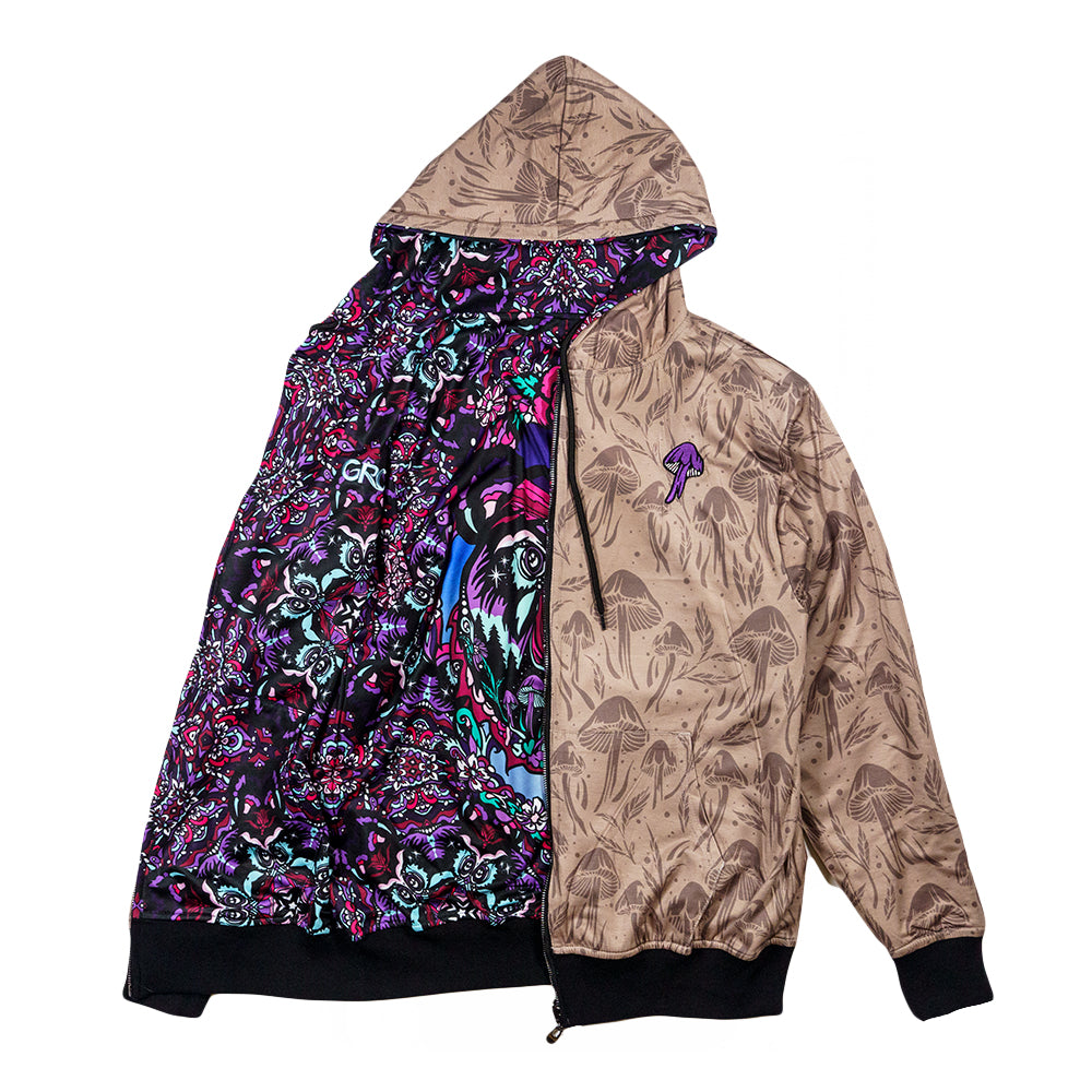 Ellie Paisley Bear Reversible Zip Up Hoodie