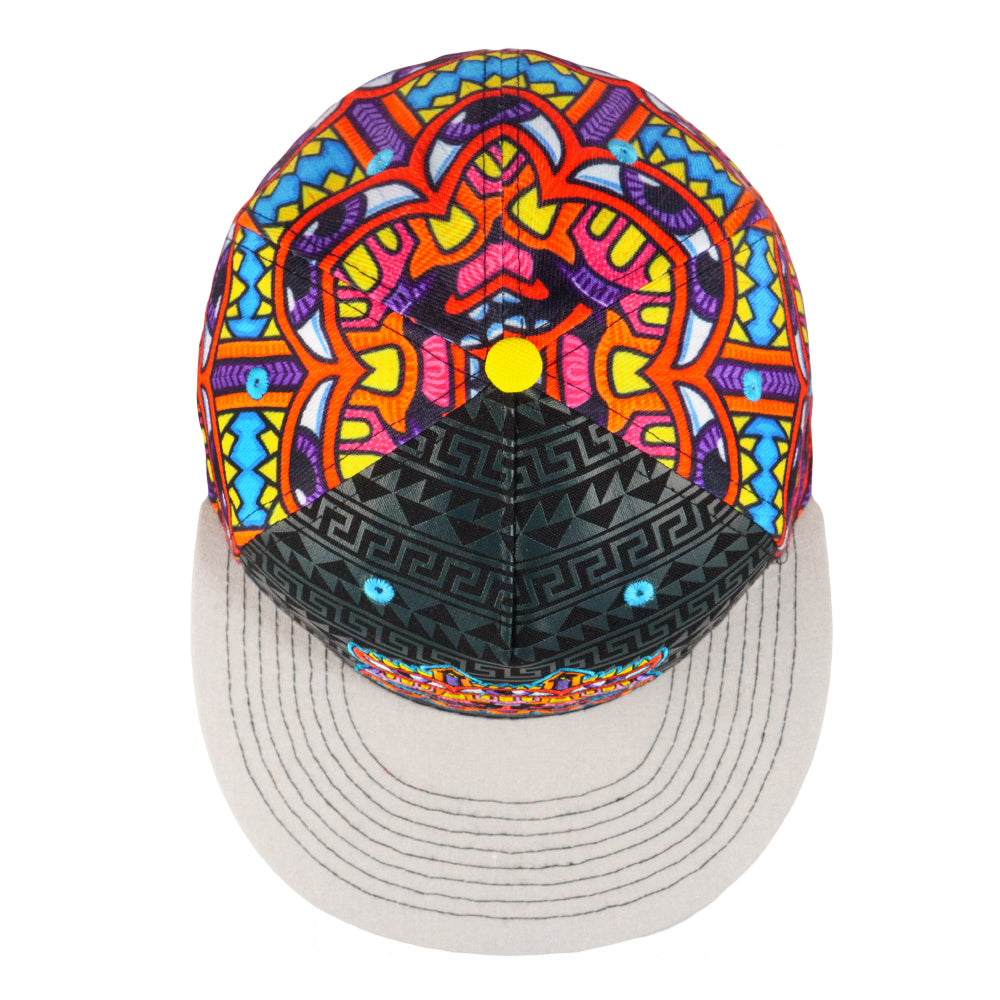 Gorra ajustada con estampado rojo Harmoneyes de Chris Dyer 