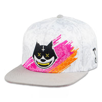 Stylust Paisley Cat White Snapback Hat